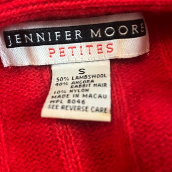 Jennifer Moore Petites Sz S Lambswool Thai Retro V-neck Red Knit Cardigan
﻿ - Picture 7 of 8